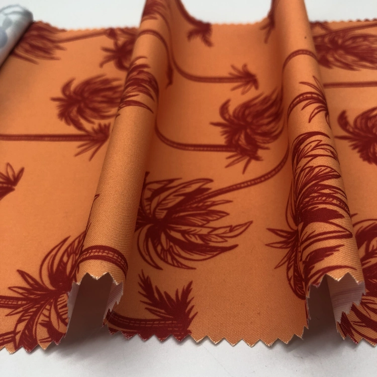 2022 Hot-Sale Products Hawaii Waterproof Beach Pants Fabric Peach Skin Digital Print Fabric