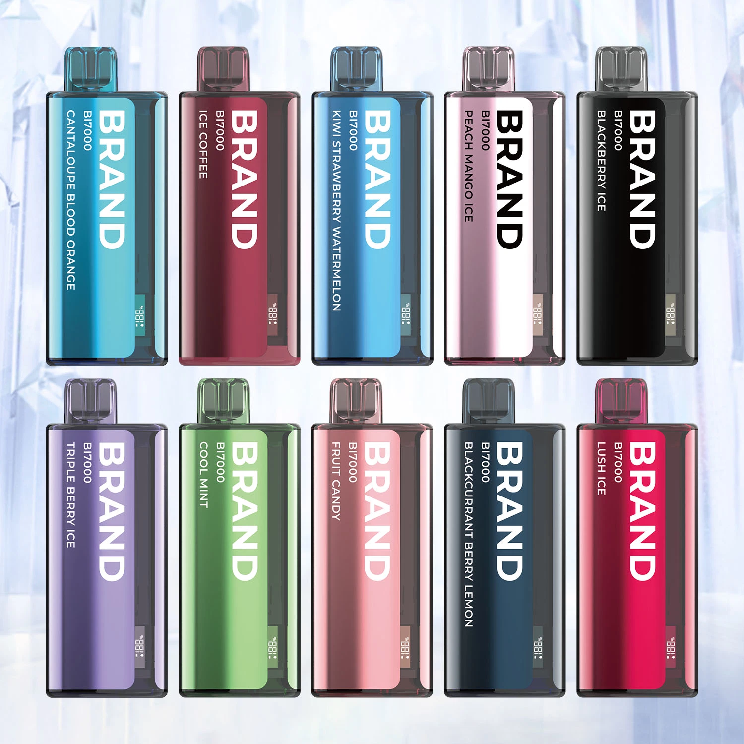 Hidi OEM ODM Private Brand White Label Rechargeable 24 Flavors 7000 Puff Disposable/Chargeable Vape	LED Bar