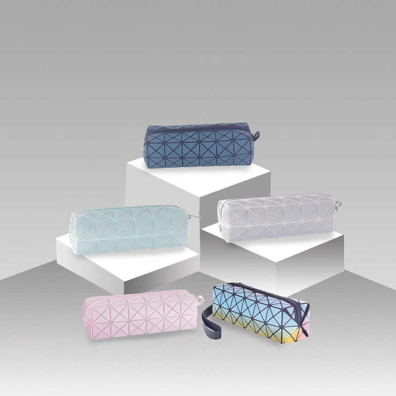 Geometric Rhombus Folding Pencil Bags Make up Case Bag Ladies