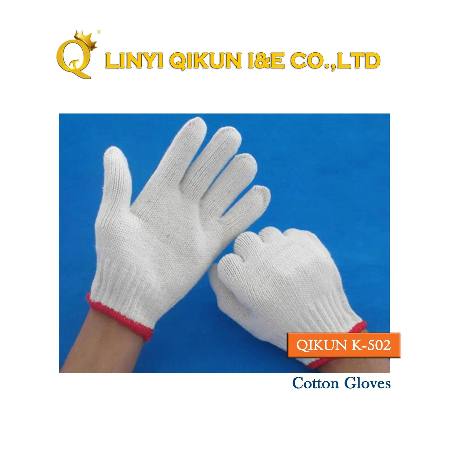 K-501 7 Gauge Knitted Working Cotton Nitrile Latex Industrial Safety Labor Protect Glove