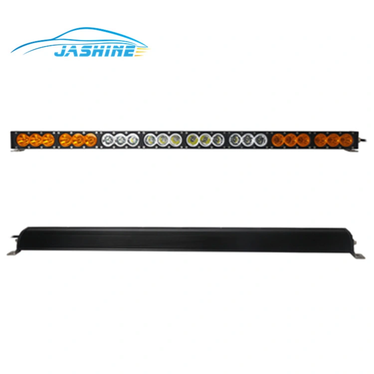 Waterproof IP67 240W 43 Inch Single Row LED Light Bar Amber White Dual Color 4X4 Offroad LED Light Bar Car