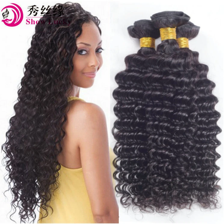 Popular India Deep Wave Hair Unprocessed Super Double Drawn Virgin Indian Human Hair Product