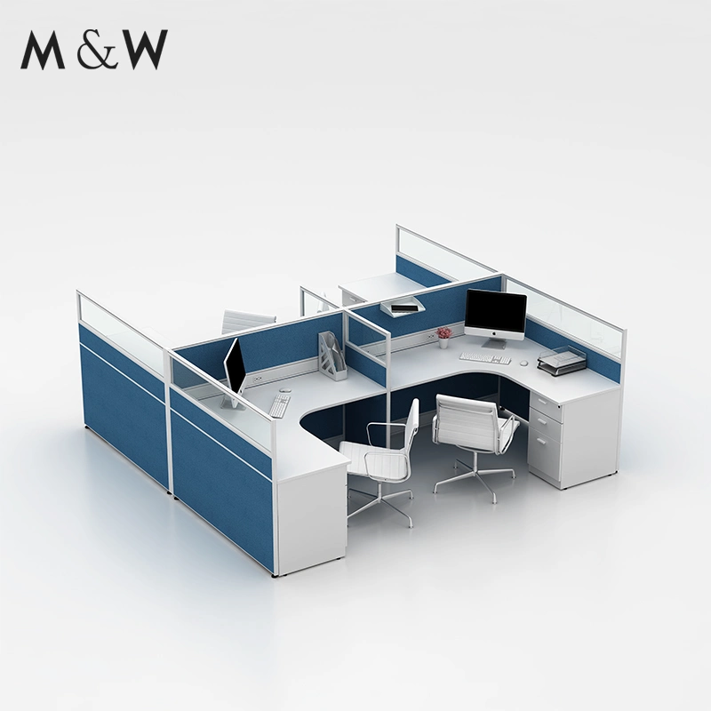 Fashion Aluminium Table Desk Partitions Cubicles Furniture Computer Open Work Space Office Workstation