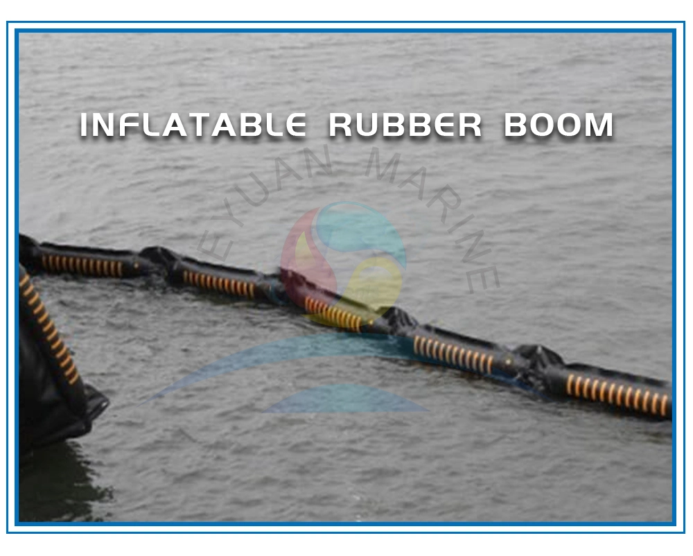 Inflatable Rubber Containment Boom for Oil Spill