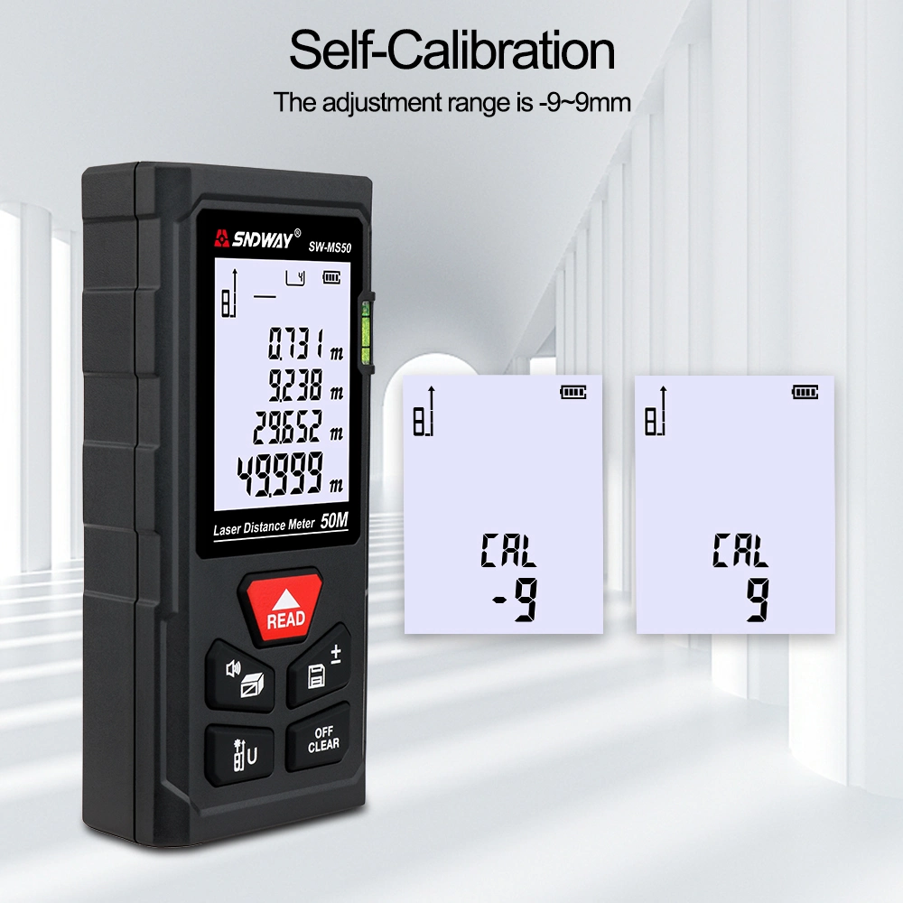 Sndway construir dispositivo herramienta de prueba de regla Medidor de distancia láser 70m Medidor de cinta láser de Trena para el telémetro de rango
