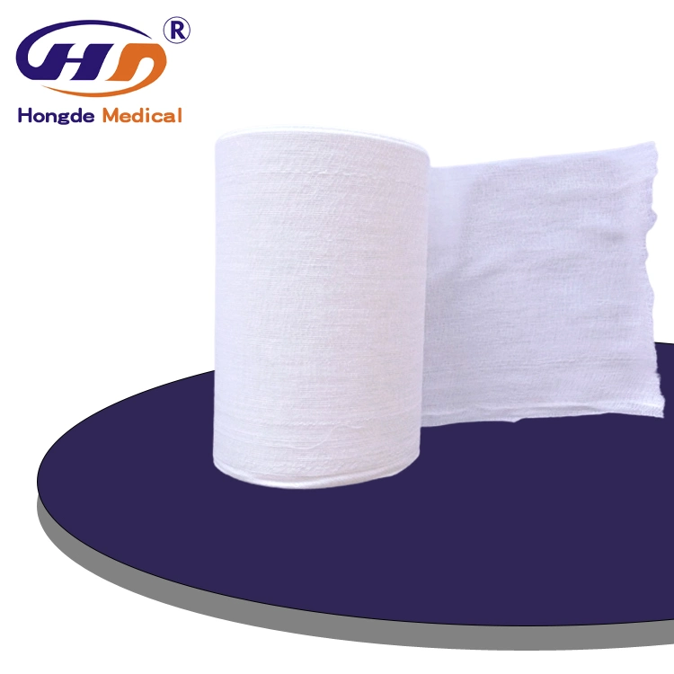 Jr612 Rollo de gasa de tejido absorbente médicos Rollo de venda de gasa