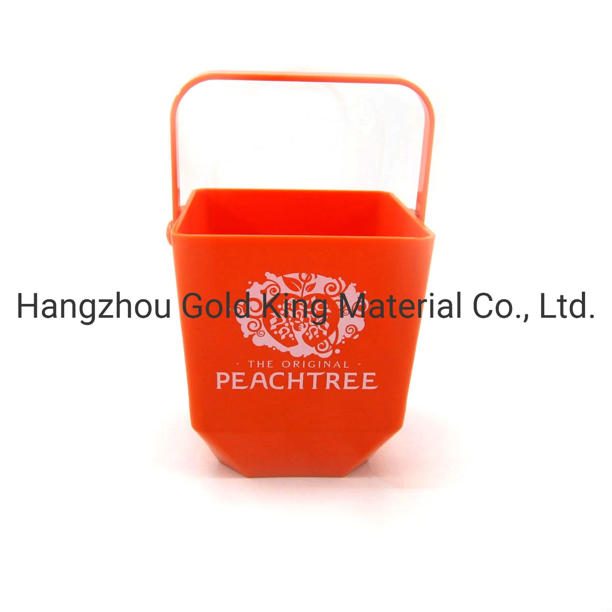 Small Capacity Orange Color Ice Bucket with Handle