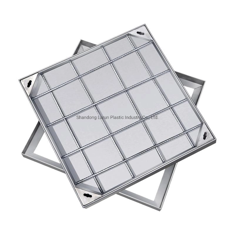 High quality/High cost performance  600*600mm Durable Manhole Covers Supplier Invisible 201/304/316/316L/316ti/309S Stainless Steel Manhole Covers for Outdoor/Access Drainage