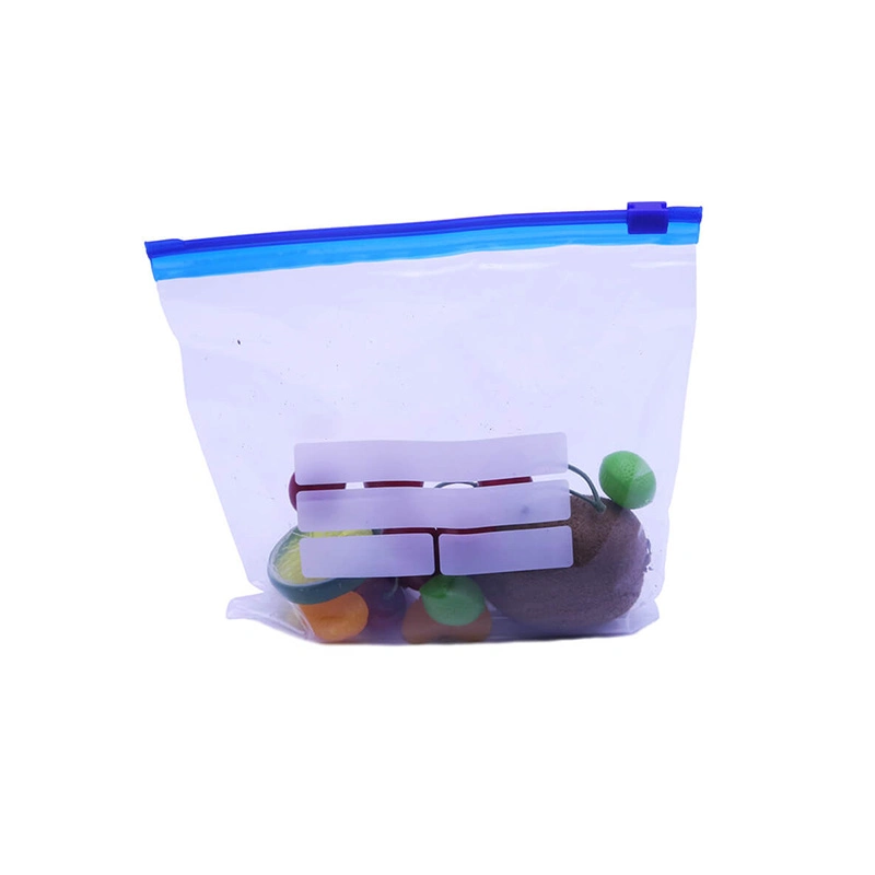 Custom Resealable Transparent LDPE Food Storage Freezer Slider Zipper Bag