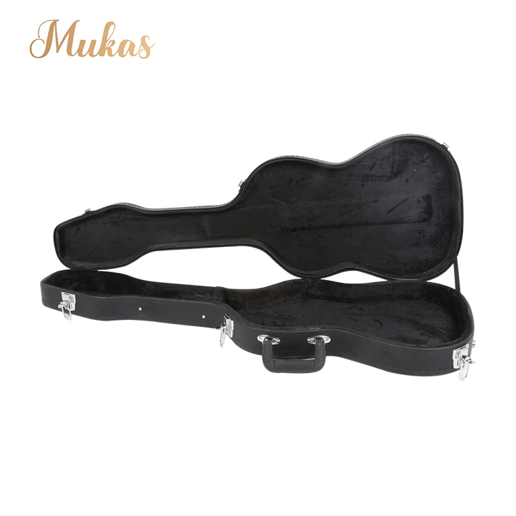 OEM Musikinstrument Bass Gitarre Tasche HandGehäuse mit Schlössern Portable Elektronische Gitarre Hartschalenkoffer aus PU-Leder aus Holz