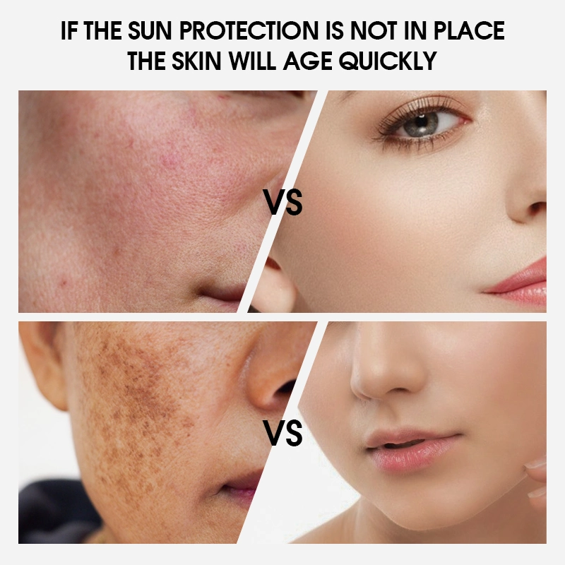 Hautaufhellung UVA UVB Face Tinted SPF 50 Wasserbasis Sonnenschutzcreme