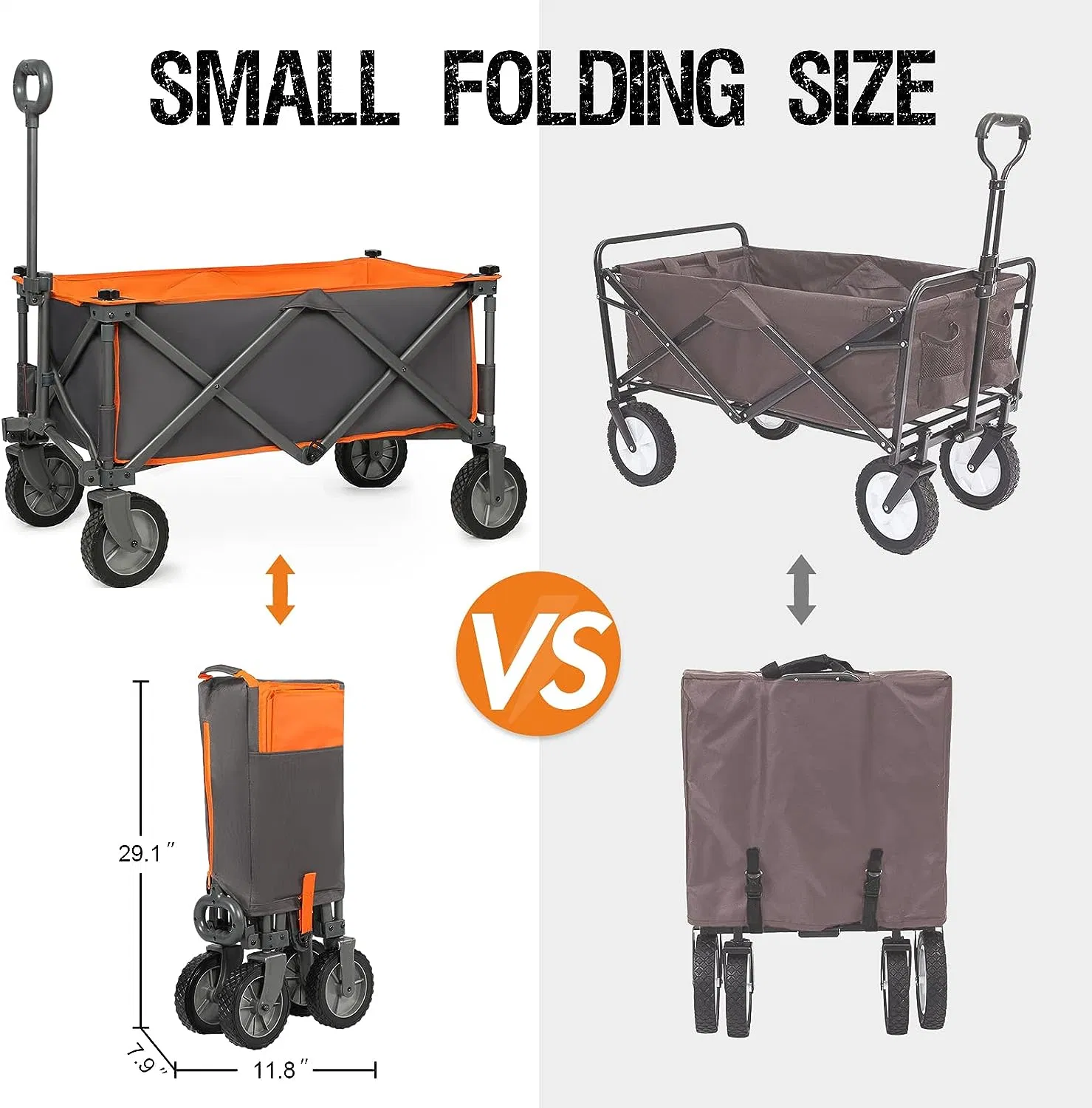 Collapsible Folding Wagon Utility Cart for Camping