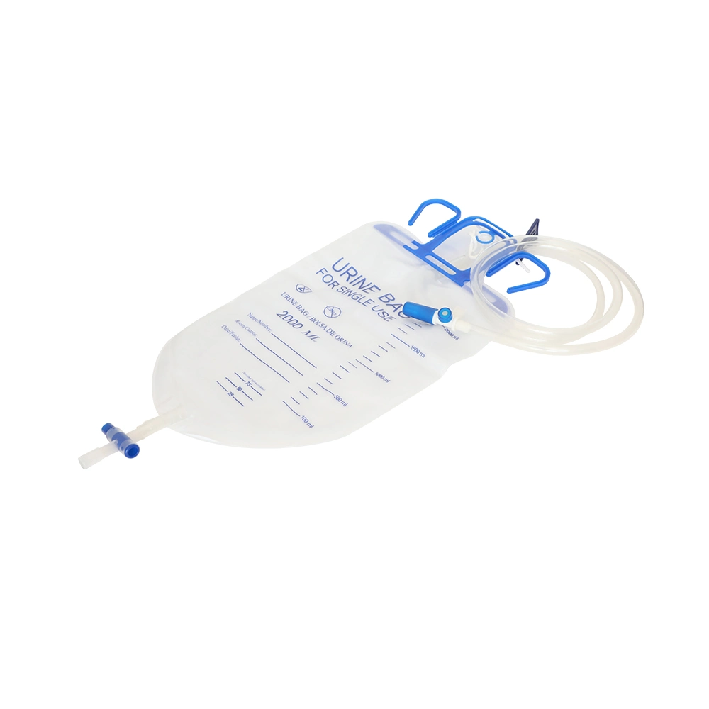 Chinese Manufacturer Disposable Sterilize Urine Bag Urine Collection Drainage Bag with T-Valve