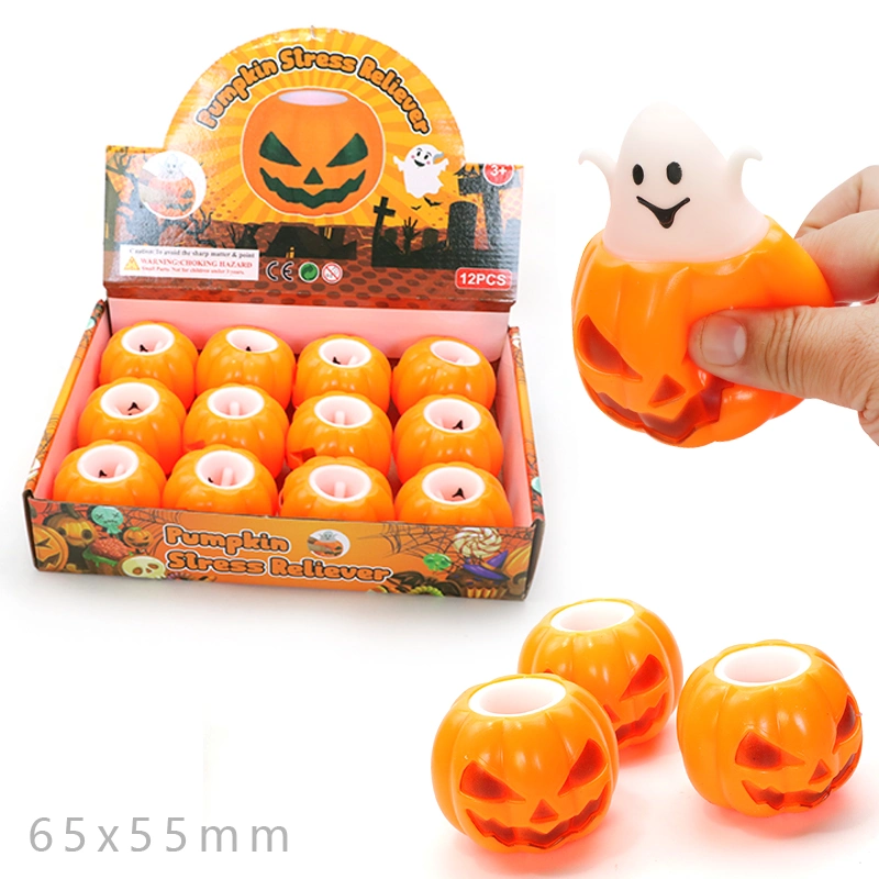 Factory Wholesale/Supplier Halloween Gift Cute Pumpkin Ghost Stress Relief Toy