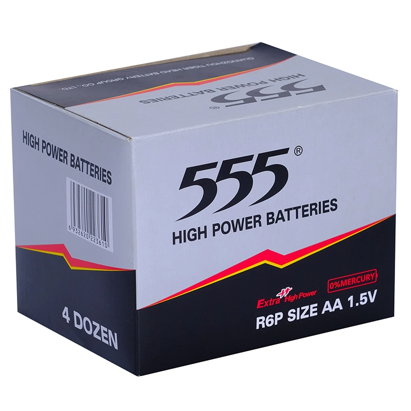 Remote Control Battery Pack, 555 Brand China Dry Cell Carbon Zinc AA Battery R6p