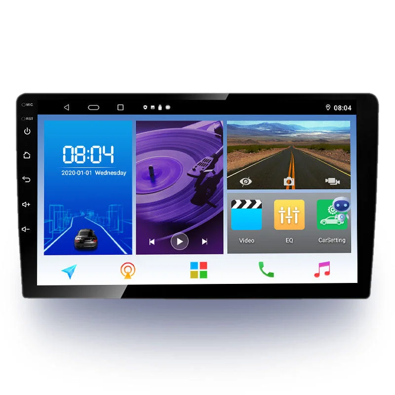 Radio FM para coche con Bluetooth ® de 9 pulgadas y pantalla táctil Subwoofer GPS Navegación coche Audio WiFi espejo enlace DVR USB Cámara
