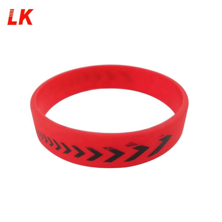 Sporty Stylish Gift Custom Logo Silicone Sports Logo Rubber Wristband