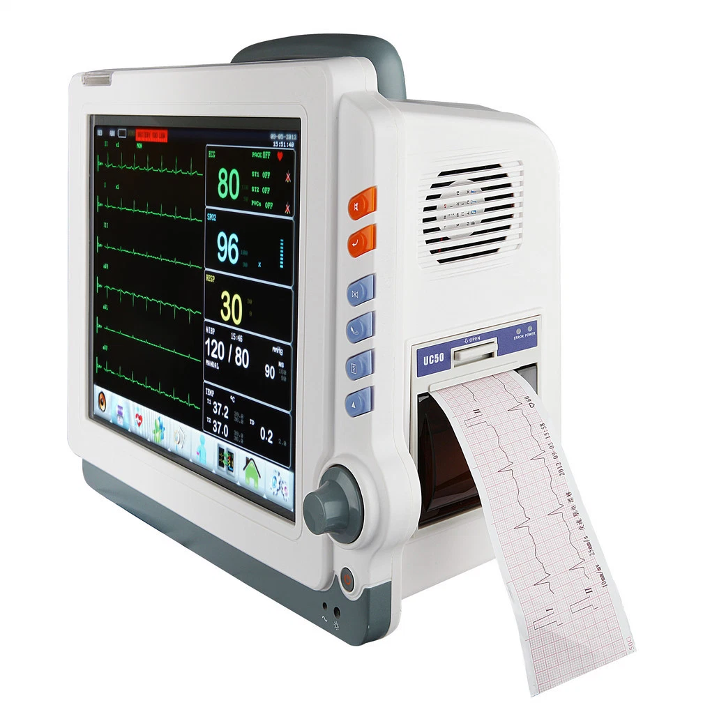 Med-PM-9000C ECG de 12 Pulgadas Portátil Monitor de Paciente Equipo Médico