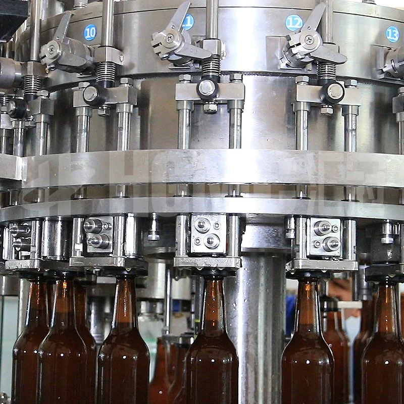 Botella de vidrio de alta tecnología de la planta de llenado de cerveza Cerveza de gran máquina de llenado