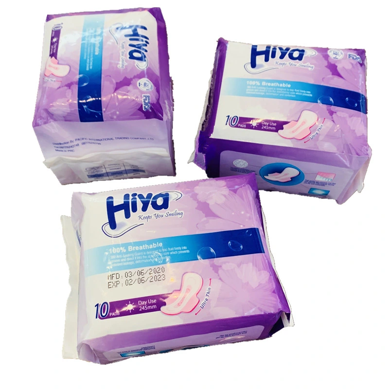 Baisse des prix de vente chaude tampon sanitaire pour les femmes de la puce d'anions négatifs Serviette hygiénique