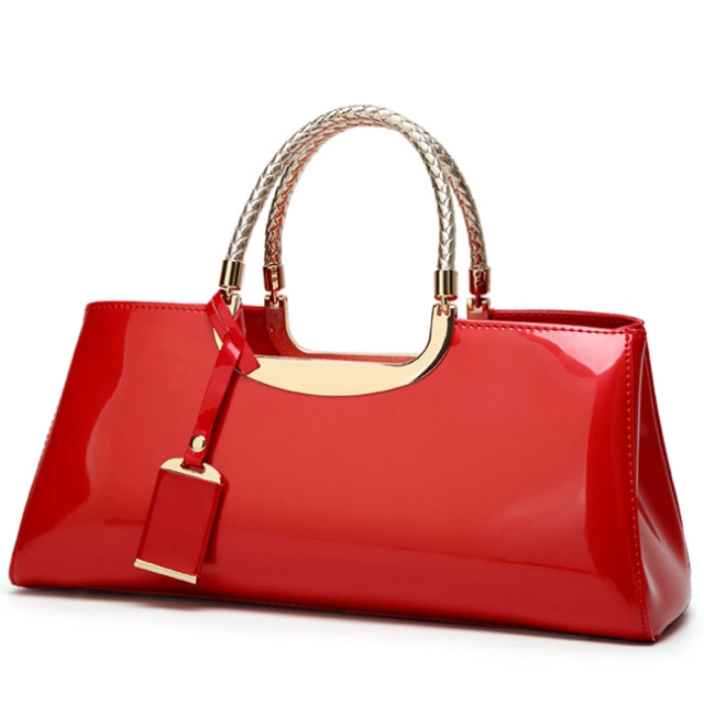 New High quality/High cost performance  Bright Solid Patent Leather Women Fashion Bags Ladies Simple Luxury Handbags Casual Shoulder Messenger Bagshot Sale Products