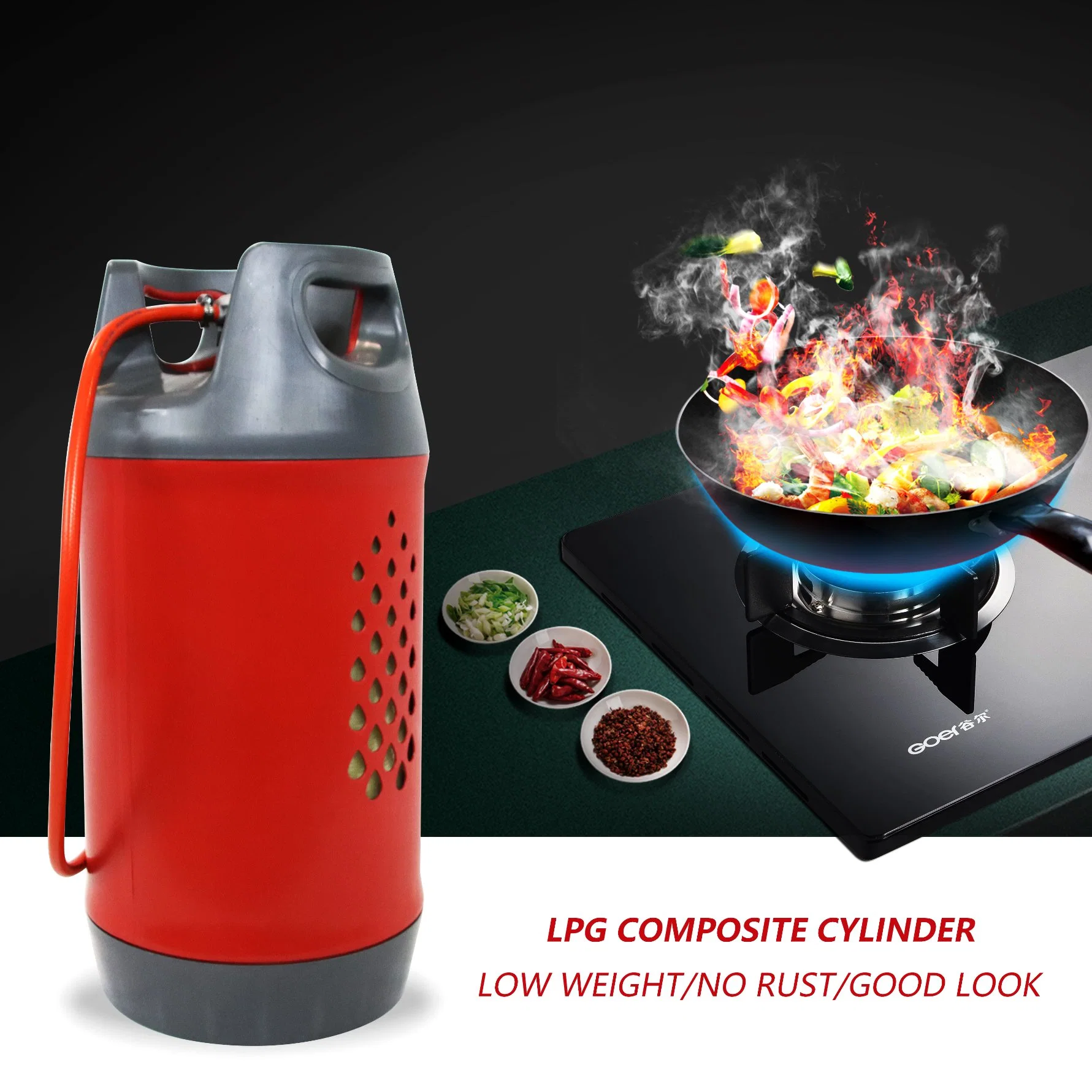 New Designe Easy to Use Composite LPG Gas Cylinder with Cheap Price