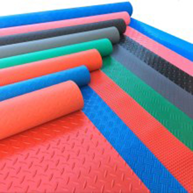 Anti-Slip Rubber Flooring Mat 2.5mm~10mm Custom Color and Size