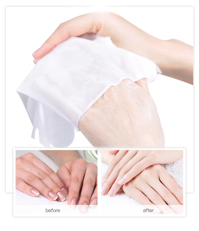 Cuidado de las manos manos hidratante blanqueadora Guantes peeling exfoliante antienvejecimiento para el cuidado de la piel Anti-Wrinkle Máscara de la mano