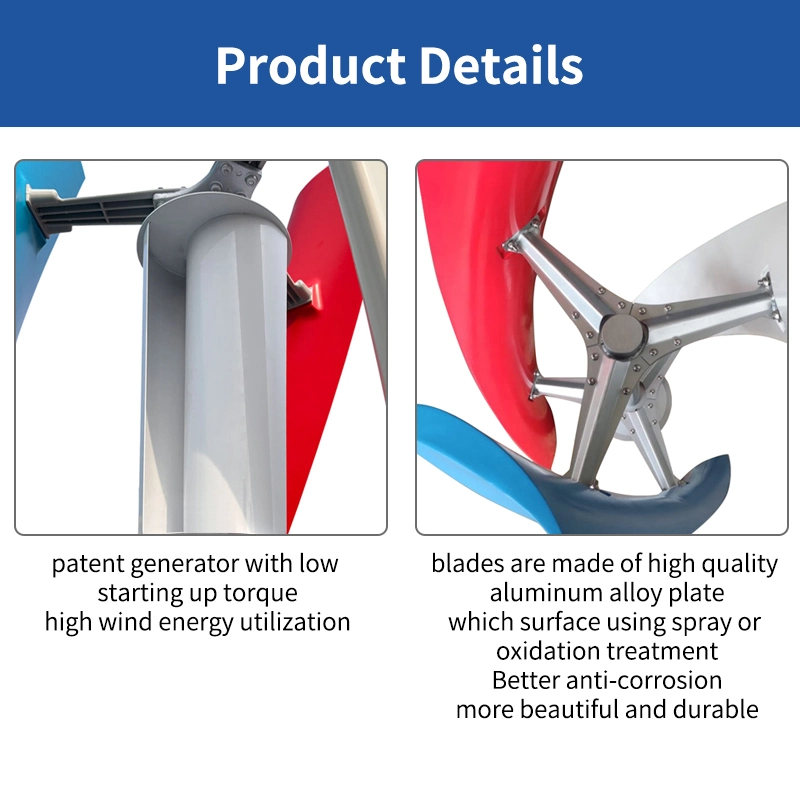 Énergie alternative renouvelable Éolienne à basse vitesse 20kw 10kw 5kw Générateur éolien à axe vertical / Éolienne avec certificat RoHS