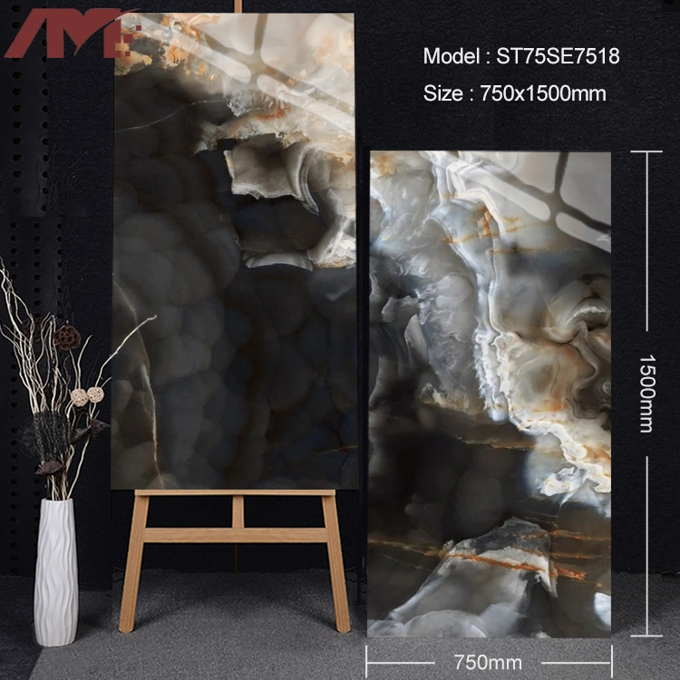 Factory Low Price Indoor Polished Porcelain Tile Marble Slab Sintered Stone 750mm*1500mm