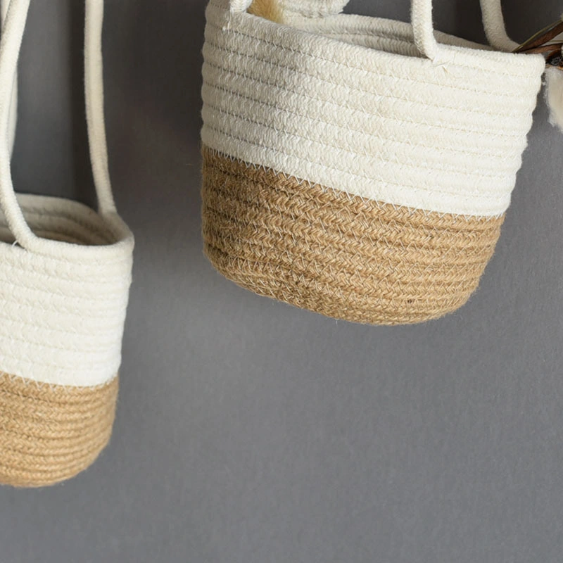 Cotton Rope Hanging Plant Flower Pot Storage Holder Basket