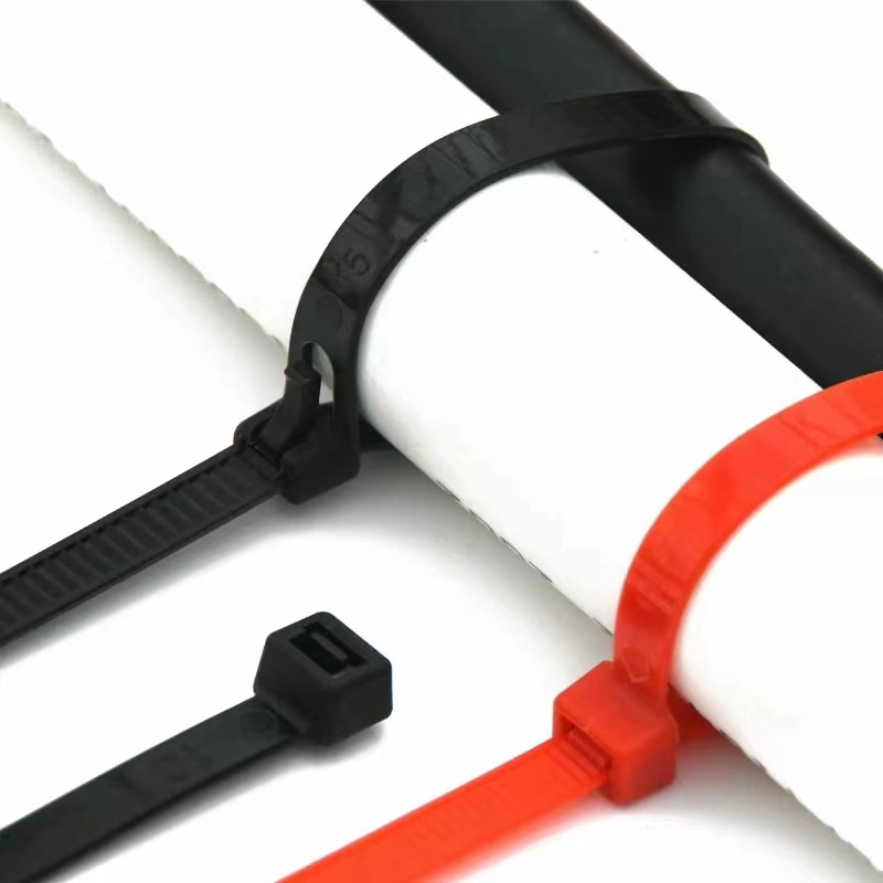 Anti-Acid Non-Slip Self-Locking Nylon66 Cable Zip Ties, Reusable Automatic Plastic Cable Straps with Custom Label Sticker