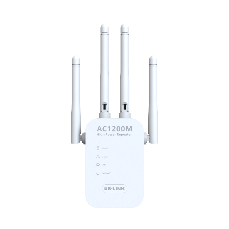 LB-LINK BL-RE1200 AC1200M High Power Dual Band Wirelesss Repeater (DHCP, AP, Repeater mode) 3 in 1 WPS Button 4 High Gain Antennas Strong Software Router