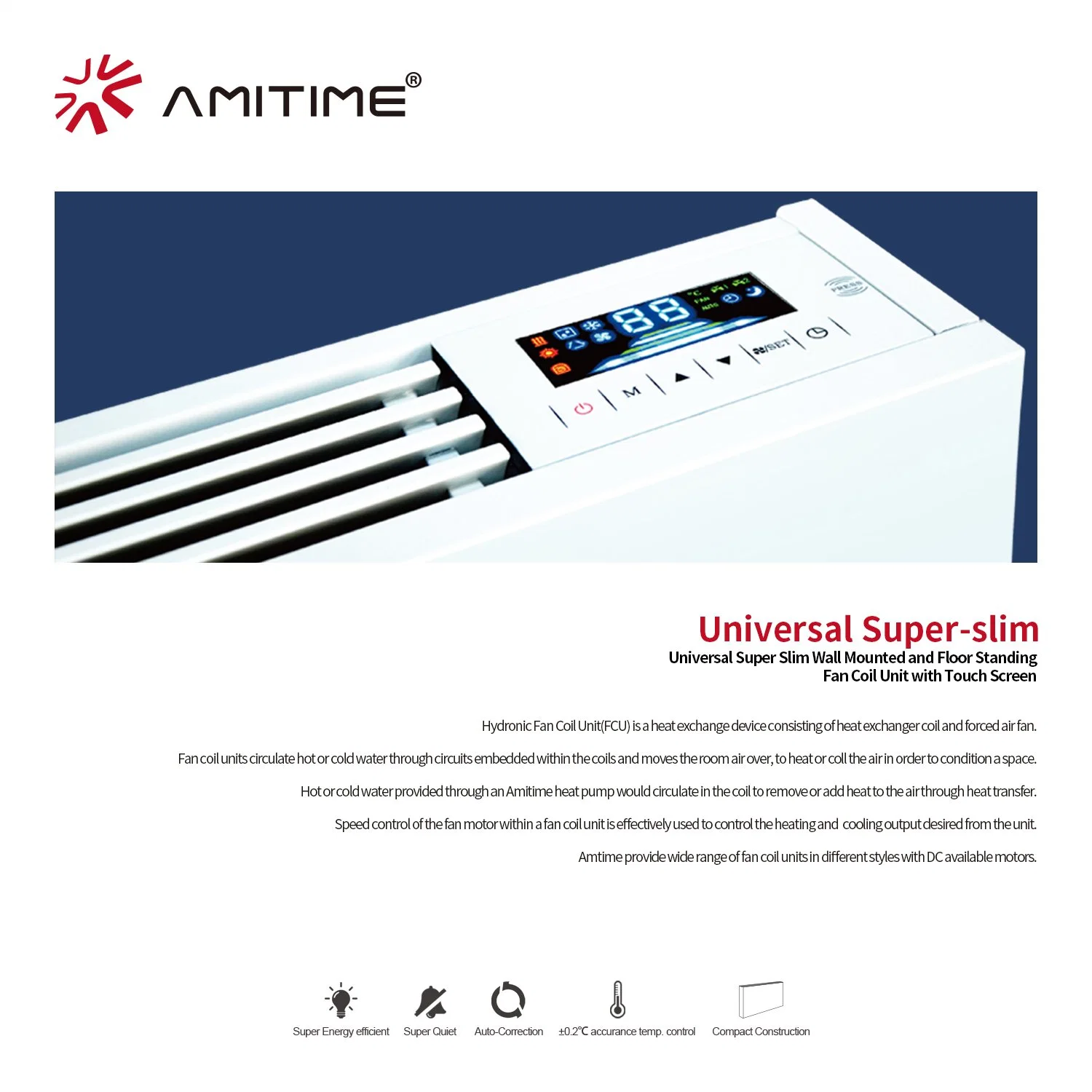 CCC Approved ERP Amitime Carton box 130mm China heater unit BM800C