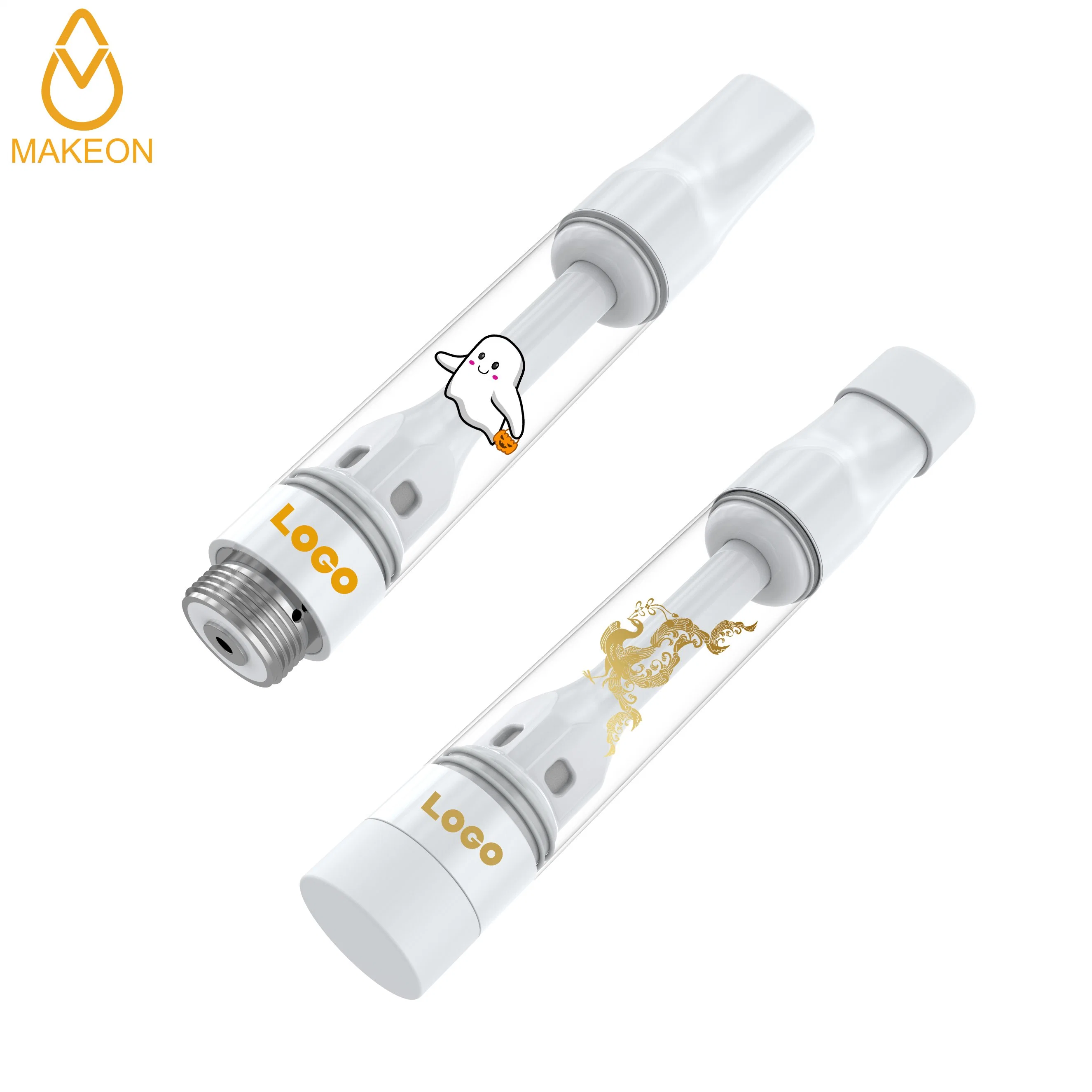 Makeon Personalizar Logo disponible 1,0ml no Heavy Metal todos Cerámica E-Cigarette Atomizer vacío 510 rosca VAPE cartucho de aceite grueso Carro de podómetro de tanque