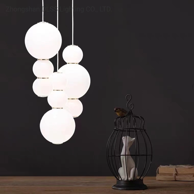 Lumière LED moderne Décoration d'intérieur éclairage salon verre LED Suspension