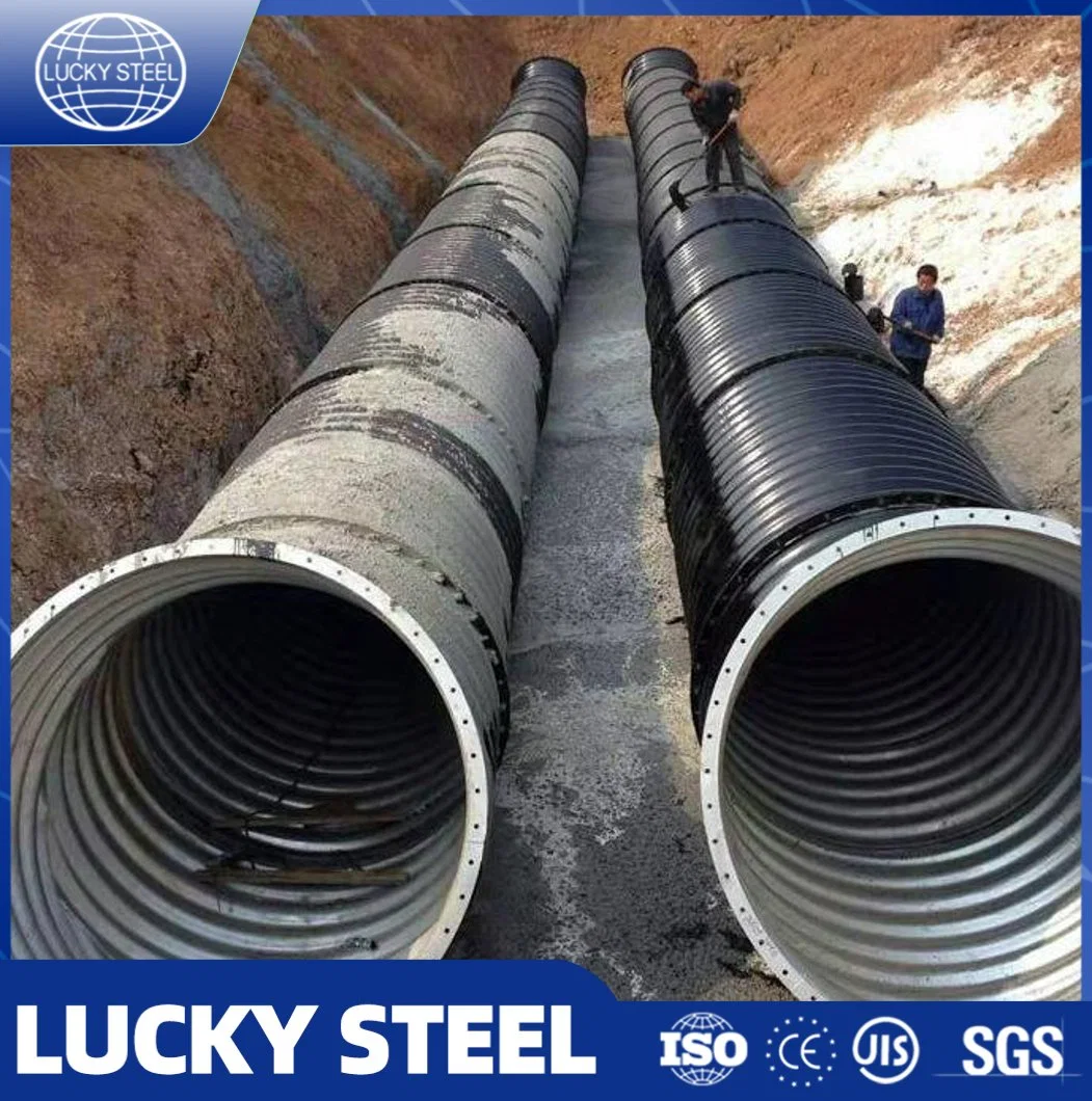 Diameter 6m Circular Corrugated Galvanize Metal Culvert Pipe Storm Pipe