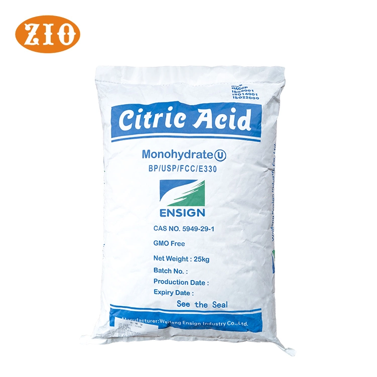 China Manufacturer Hot Sales Shandong Ensign Food Grade Acid Citric Monohydrate Anhydrous