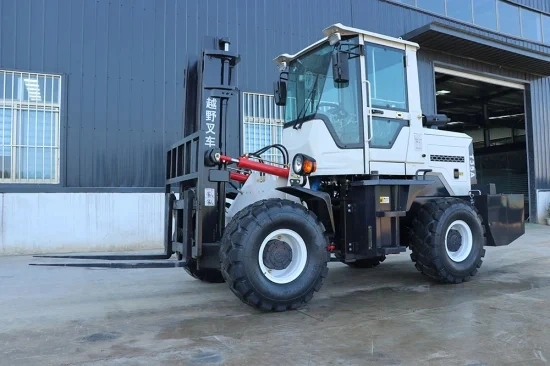 4 Ton Outdoor Used Rough Terrain Forklift Truck with Saet Cover