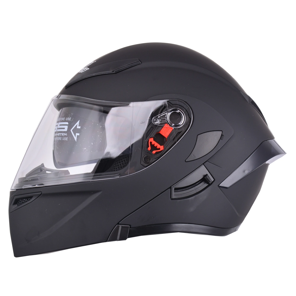 Casco de cara completa modular plegable para motocicletas para adultos con doble Viseras