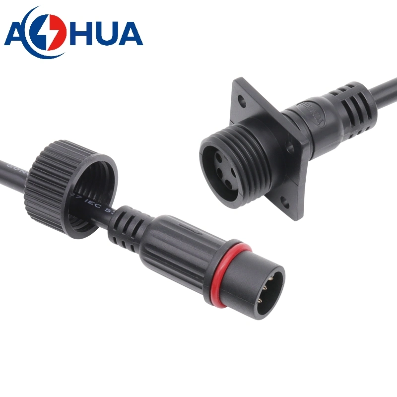 Aohua Electrical Power Wire/Cable 2 Pin to 6 Pin for Outdoor or Indoor LED Lighting Use IP65 Waterproof Connector