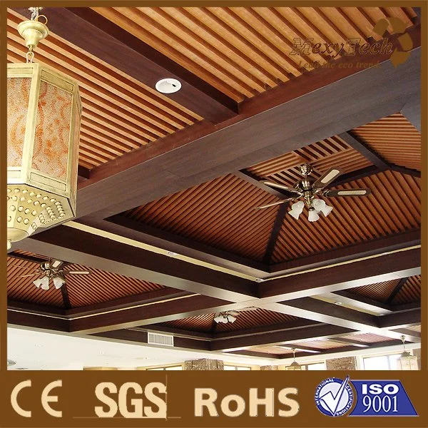 Hotel Decoration Ceiling Plastic Wood Material Firesistance