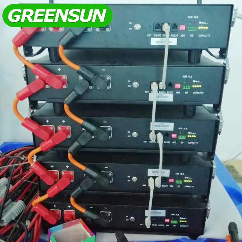 Batería Greensun LiFePO4 Energía Solar almacenamiento híbrido batería de litio Inicio 5kwh 7kwh 10kwh 48V