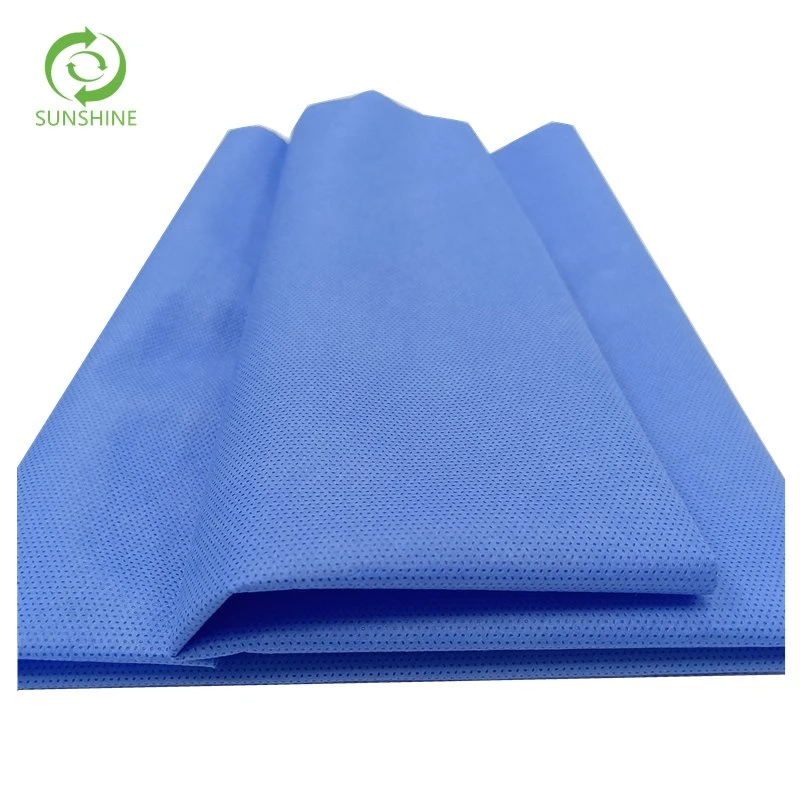 Alta Qualidade do SMMS SMS Spunbond Nonwoven Fabric para fazer Medical Lençol para Bata