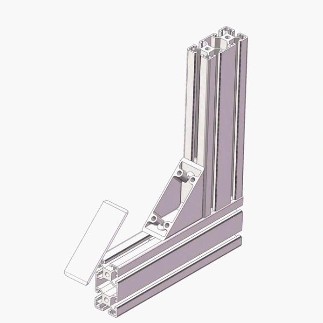 China Aluminium Hersteller 8062/Ob4080A Silber eloxiertes T / V geschlitztes Aluminium Profil Industrielles Aluminium-Extrusionsaluminium für Lagerregal