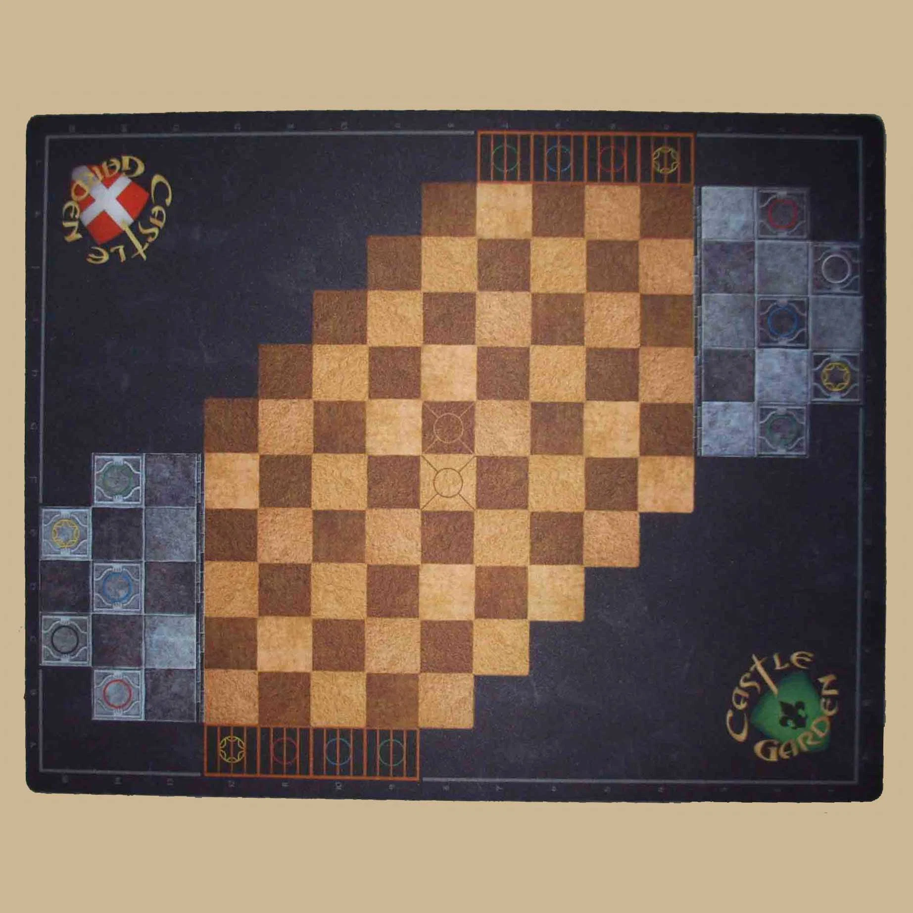 Full Color Printing Boardgame Rubber Play Mat Chess Game Accessory