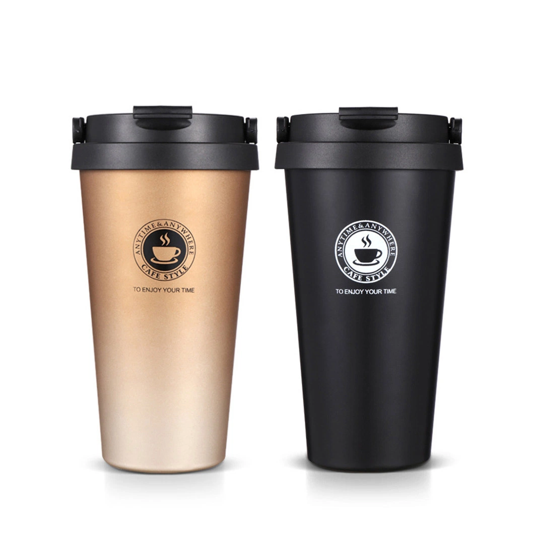 Stainless Steel Vacuum Insulated Portable Tumbler Hand-Held Thermal Travel Coffee Cup