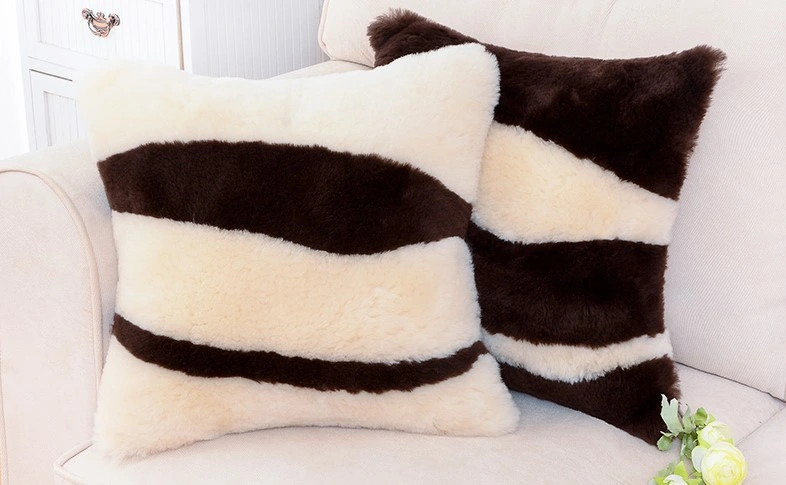 Premium Quality Real Sheepskin Cushions for Sofa Home Decor