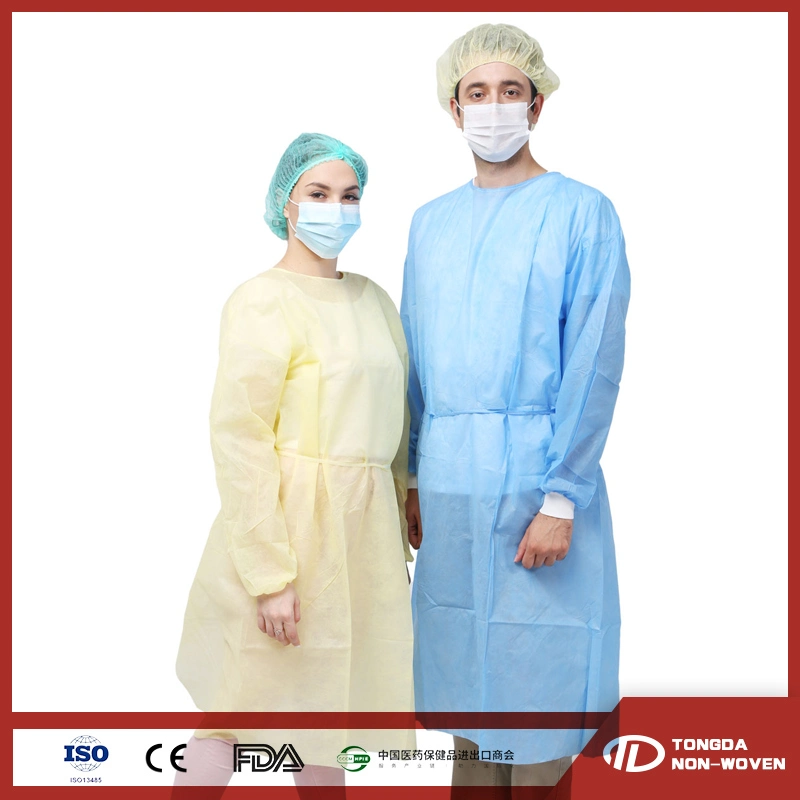 Disposable Protective Nonwoven Fabric Fluid Resistant Isolation Gown