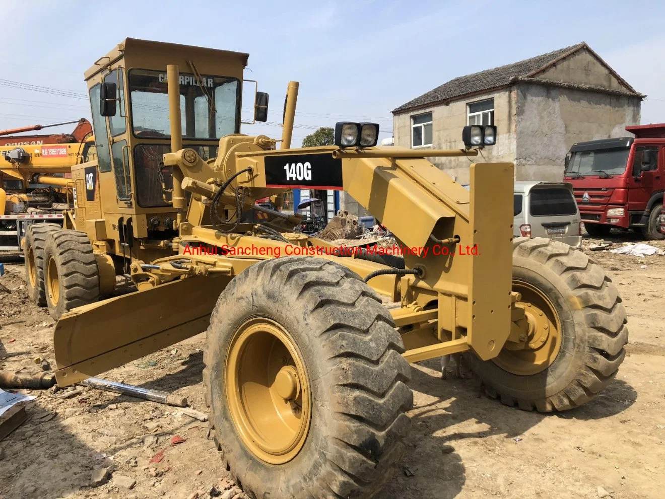 Second-Hand Caterpillar Road Grader 140h/140g/140K/14G/16g Motor Grader with Ripper